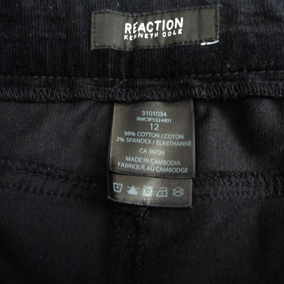 Kenneth Cole Corduroy Stretch Black Pants - Picture 5 of 5